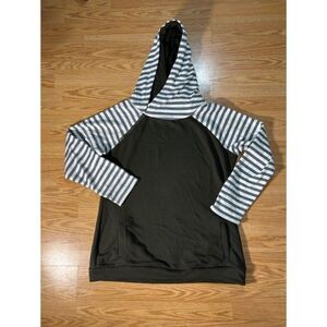 White Ginger 2XL - Women's Hoodie - Brown with striped arms